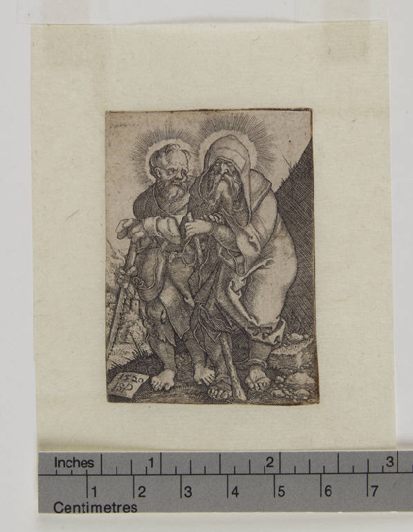 San Simone e San Giuda, San Simone e San Giuda (stampa tagliata) di Beham Hans Sebald (sec. XVI)