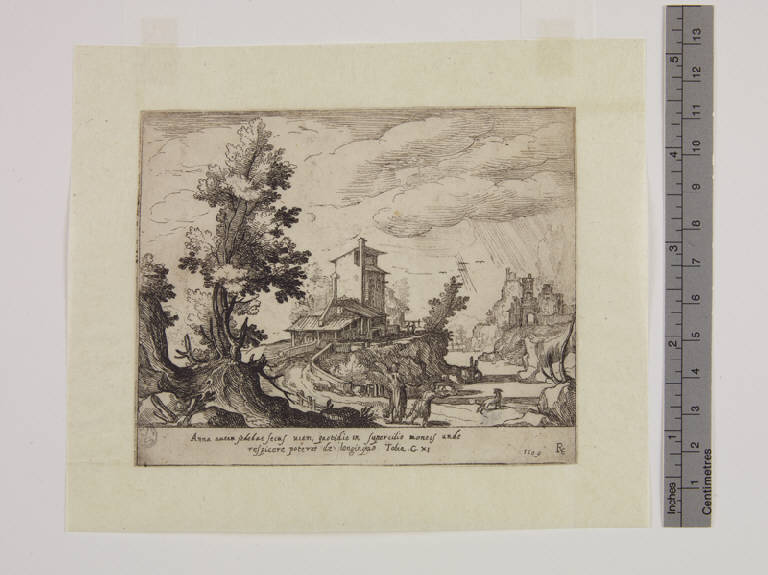 Il ritorno di Tobia, Ritorno di Tobia (stampa tagliata) di Cantagallina Remigio (sec. XVII)