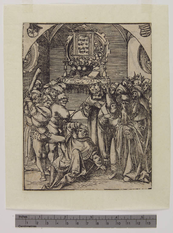 Martirio di San Giuda, Martirio di San Giuda (stampa tagliata) di Cranach Lucas il Vecchio (sec. XVI)