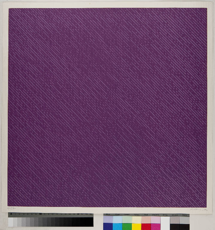 Composizione astratta a righe diagonali (stampa a colori, serie) di Ortelli Gottardo, Sanesei Roberto (secondo quarto sec. XX)