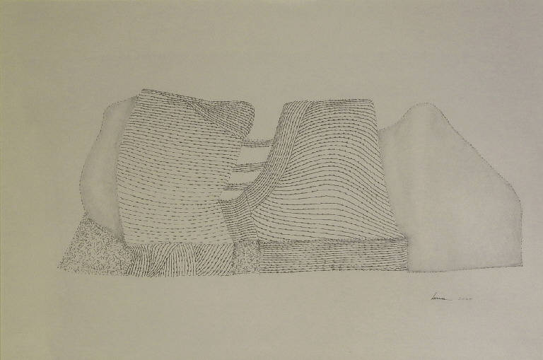 Studio per scultura, Forme astratte (disegno, opera isolata) di Serra Margherita (sec. XX)