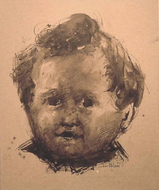 Mio figlio, Ritratto di Fabio Pelati, figlio di Vittorio Pelati (disegno, opera isolata) di Pelati Vittorio (sec. XX)