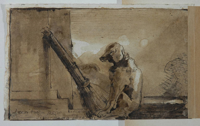 CANE (disegno, opera isolata) di Duranti Fortunato (fine/ inizio secc. XVIII/ XIX)