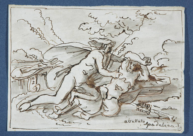 Scena mitologica (disegno, opera isolata) di Duranti Fortunato (secondo quarto sec. XIX)