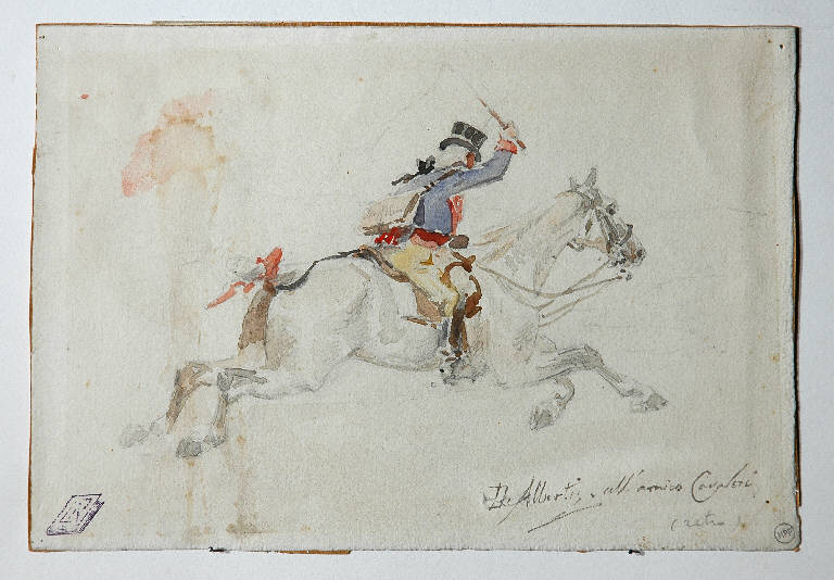 CAVALLERIZZO (disegno) di De Albertis Giuseppe (prima metà sec. XIX)
