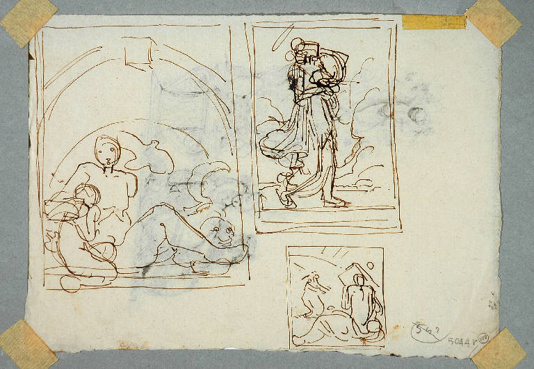 MADONNA CON BAMBINO (disegno, opera isolata) di Duranti Fortunato (secondo quarto sec. XIX)