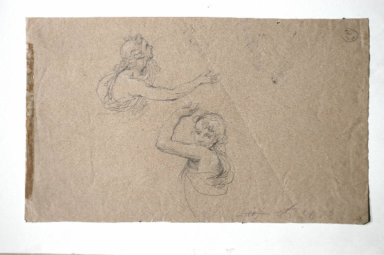 Studi di figura (disegno, opera isolata) di Coghetti Francesco (secondo quarto sec. XIX)