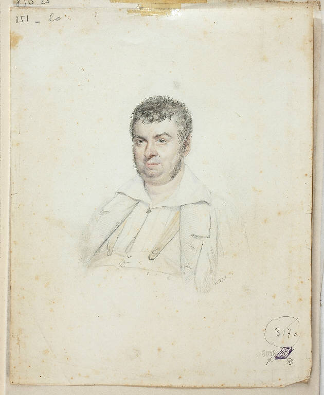 Ritratto maschile (disegno, opera isolata) di Vittori Carlo (secc. XIX/ XX)