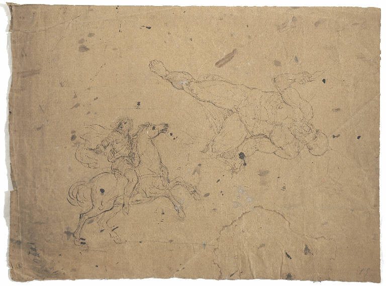 San Bartolomeo/ cavaliere (disegno, opera isolata) di Sabatelli Luigi (scuola) (sec. XIX)