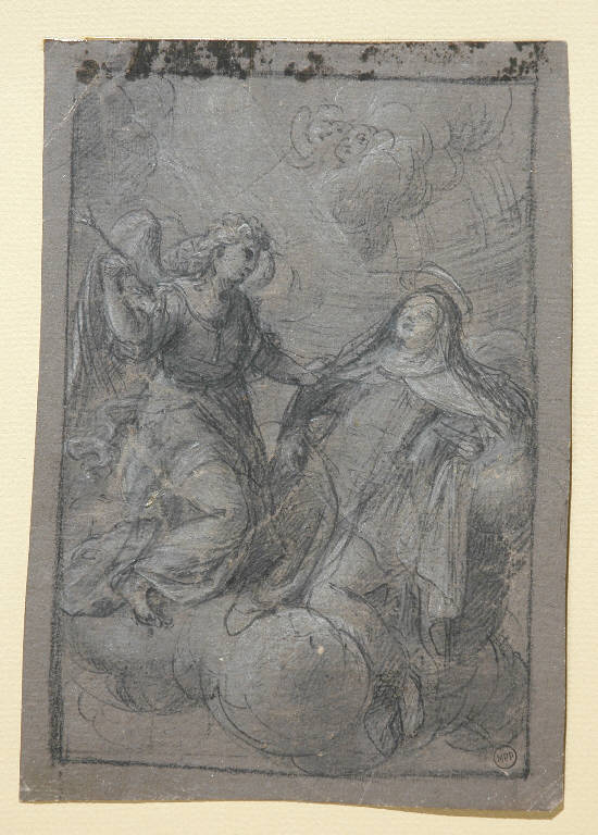 Monaca martire/ Angelo (disegno, opera isolata) di Carnovali Giovanni detto Piccio (cerchia) (sec. XIX)