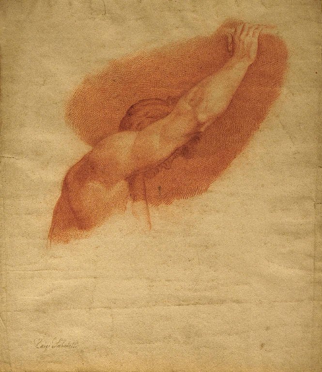 Figura maschile (disegno, opera isolata) di Sabatelli Luigi (fine/ inizio secc. XVIII/ XIX)