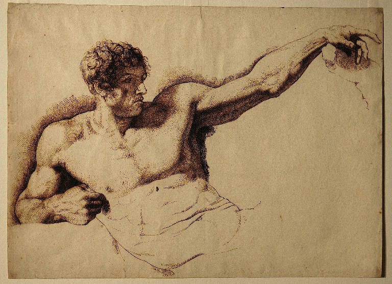 Figura maschile (disegno, opera isolata) di Sabatelli Luigi (inizio sec. XIX)