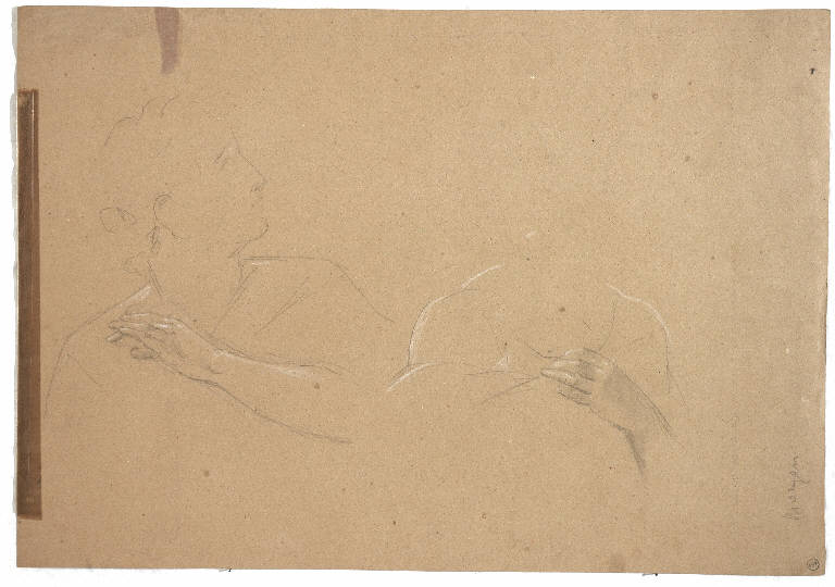 Studi di busti femminili, Figure (disegno, opera isolata) - ambito italiano (ultimo quarto secc. XIX/ XX)