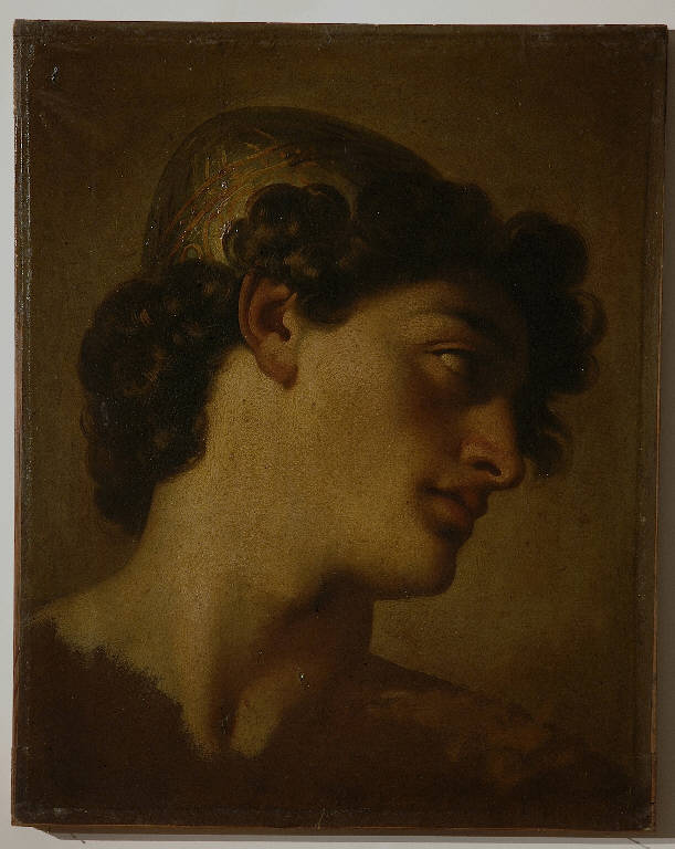 Testa d'uomo (disegno, opera isolata) di Sabatelli Luigi (cerchia) (primo quarto sec. XIX)