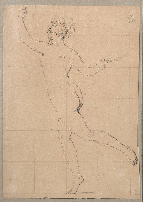 Danzatrice (disegno, opera isolata) di Bisi Michele (sec. XIX)