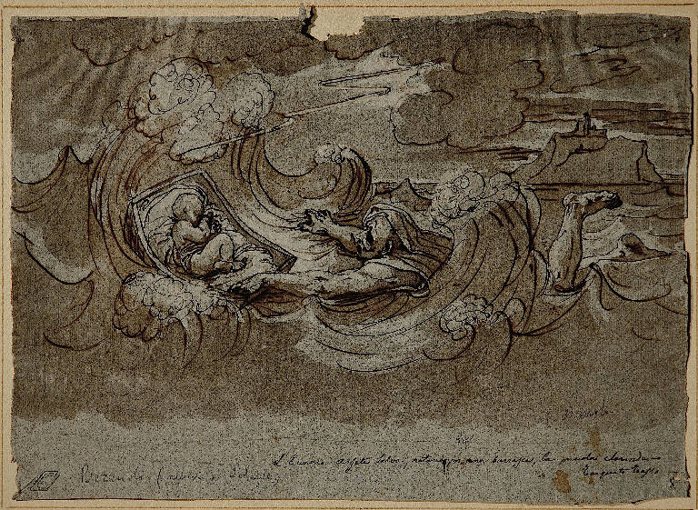 Episodio della Gerusalemme liberata (disegno, opera isolata) di Bezzuoli Giuseppe (sec. XIX)