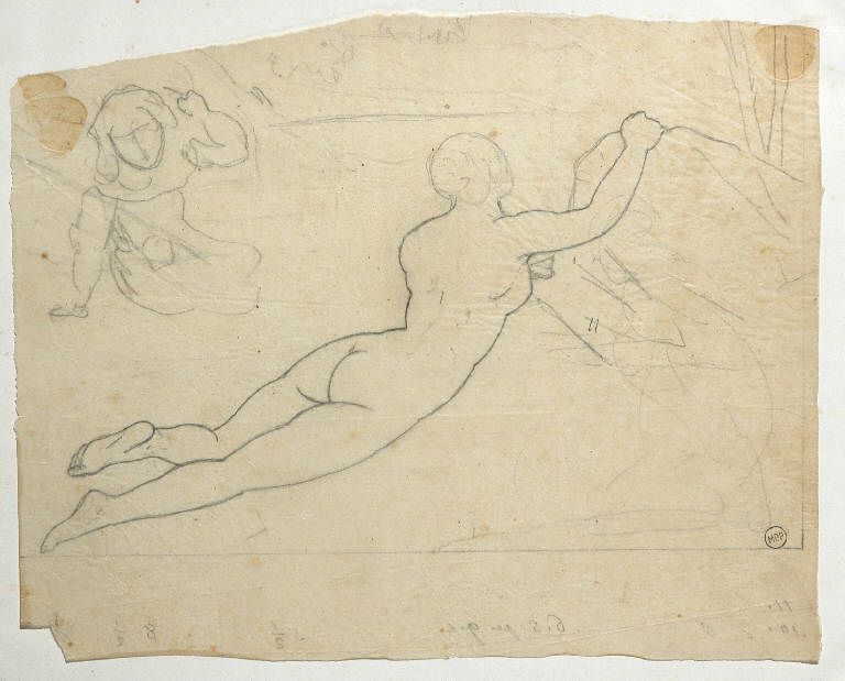 Studio di figure femminili (disegno, opera isolata) di Bisi Michele (secondo quarto sec. XIX)