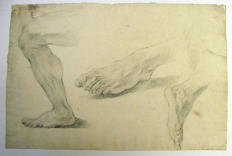 Gamba e piedi (disegno, opera isolata) di Ligari Cesare (sec. XVIII)