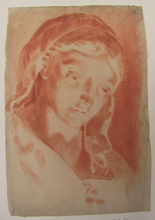 Volto della Madonna (disegno, opera isolata) di Ligari Vittoria (secondo quarto, terzo quarto sec. XVIII, sec. XVIII)