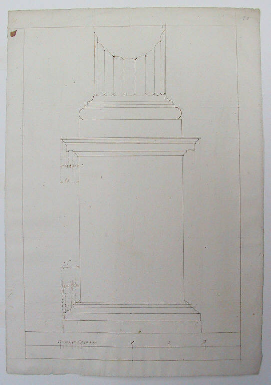 Elementi decorativi architettonici (disegno, opera isolata) di Ligari Angelo (sec. XIX)