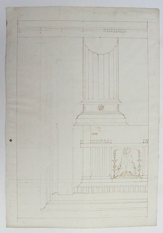 motivi decorativi architettonici (disegno, opera isolata) di Ligari Angelo (sec. XIX)