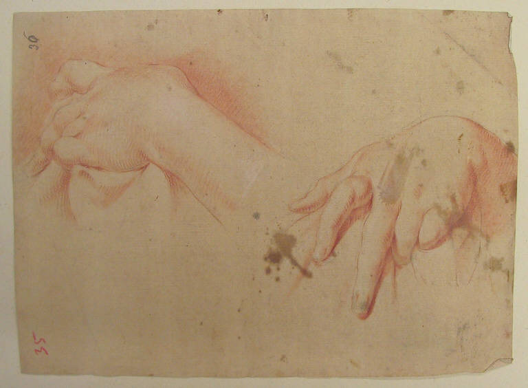Mani (disegno, opera isolata) di Ligari Giovanni Pietro, Ligari Cesare, Ligari Vittoria (secondo quarto, terzo quarto sec. XVIII, sec. XVIII)