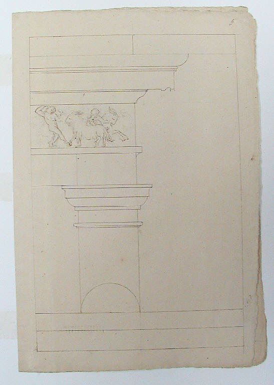 motivi decorativi architettonici (disegno, opera isolata) di Ligari Angelo (sec. XIX)