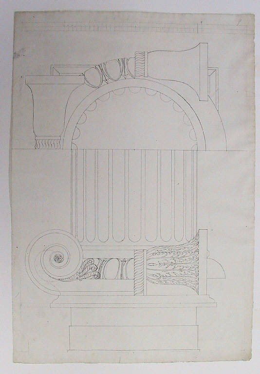 motivi decorativi architettonici (disegno, opera isolata) di Ligari Angelo (sec. XIX)