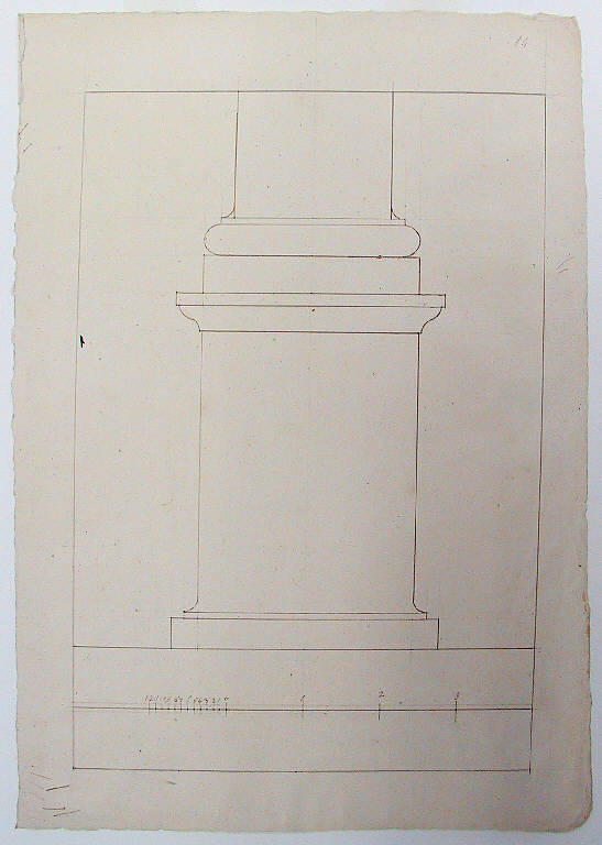 motivi decorativi architettonici (disegno, opera isolata) di Ligari Angelo (sec. XIX)