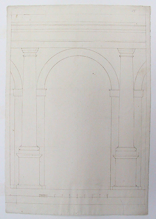 motivi decorativi architettonici (disegno, opera isolata) di Ligari Angelo (sec. XIX)
