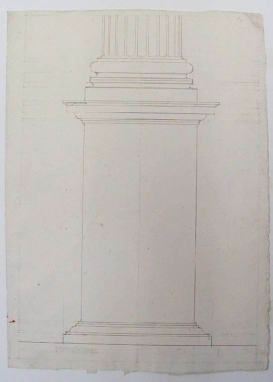 motivi decorativi architettonici (disegno, opera isolata) di Ligari Angelo (sec. XIX)