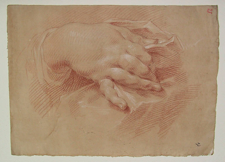 Mano (disegno, opera isolata) di Ligari Giovanni Pietro, Ligari Cesare (secondo quarto sec. XVIII, sec. XVIII)