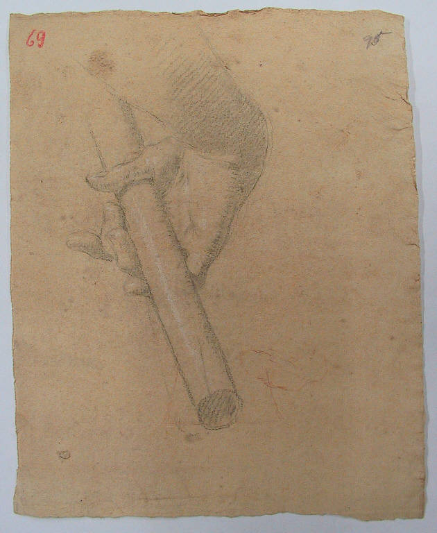Mano con bastone (disegno, opera isolata) di Ligari Cesare (secondo quarto sec. XVIII, sec. XVIII)