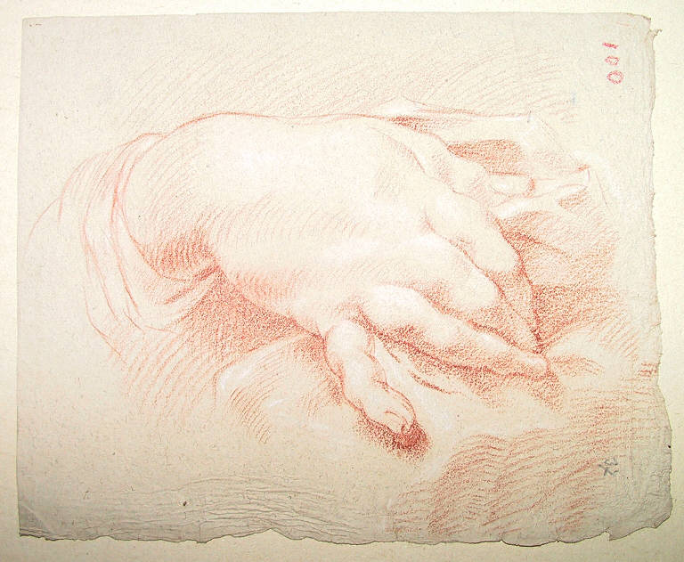 Mano (disegno, opera isolata) di Ligari Giovanni Pietro, Ligari Cesare, Ligari Vittoria (sec. XVIII)
