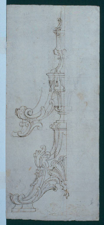 Candelabri (disegno, opera isolata) di Ligari Giovanni Pietro (sec. XVIII)