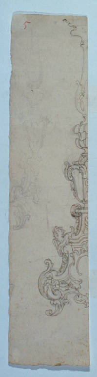 Candelabro (disegno, opera isolata) di Ligari Giovanni Pietro (sec. XVIII)