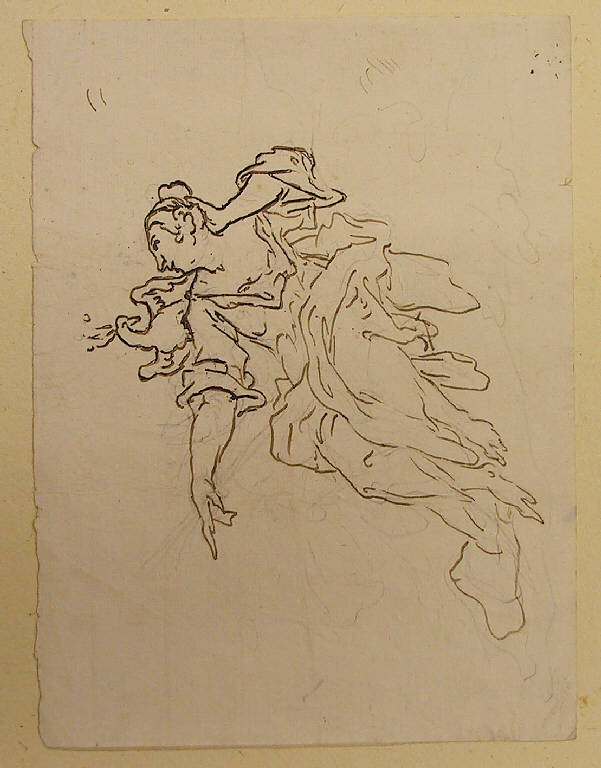 Figura femminile seduta (disegno, opera isolata) di Ligari Giovanni Pietro (sec. XVIII)