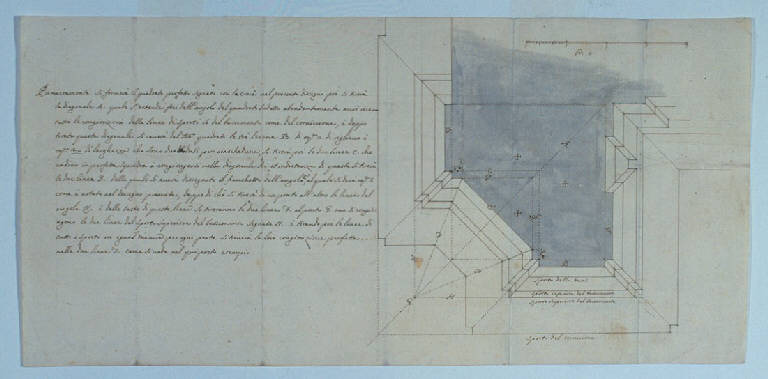 Studio delle modanature dell'arco della chiesa dei Santi Gervasio e Protasio a Sondrio (disegno, opera isolata) di Ligari Giovanni Pietro (sec. XVIII)