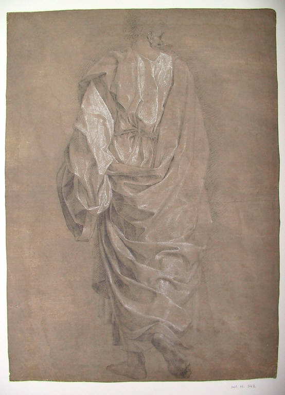 Figura maschile togata (disegno, opera isolata) di Ligari Angelo (secondo quarto sec. XIX)