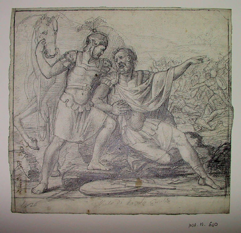Morte di Paolo Emilio (disegno, opera isolata) di Ligari Angelo (sec. XIX)