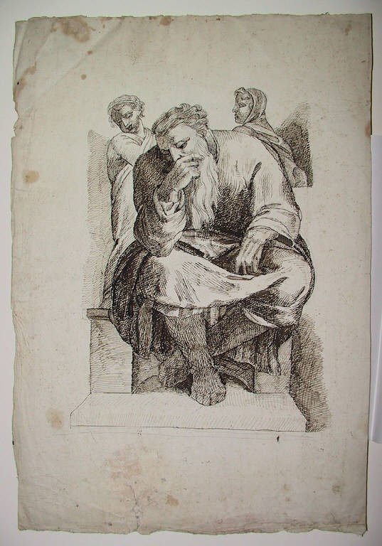 Profeta Geremia (disegno, opera isolata) di Ligari Angelo (sec. XIX)