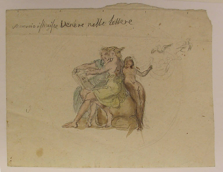 Educazione di Cupido (disegno, opera isolata) di Ligari Angelo (sec. XIX)