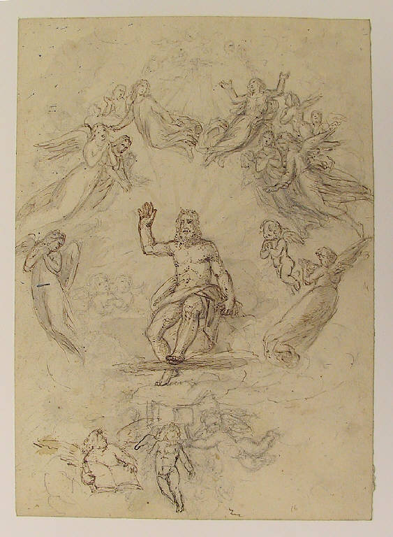 Cristo giudice (disegno, opera isolata) di Ligari Angelo (sec. XIX)