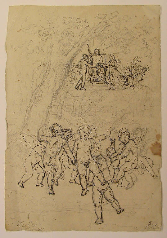 Nozze di Vulcano e Venere (disegno, opera isolata) di Ligari Angelo (sec. XIX)
