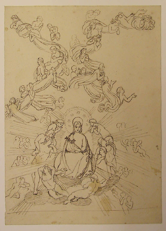 trionfo della Madonna (disegno, opera isolata) di Ligari Angelo (sec. XIX)
