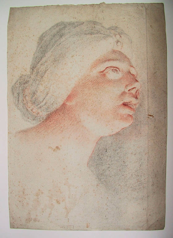 Testa femminile/ Giuditta e Oloferne (disegno, opera isolata) di Ligari Angelo (sec. XIX)