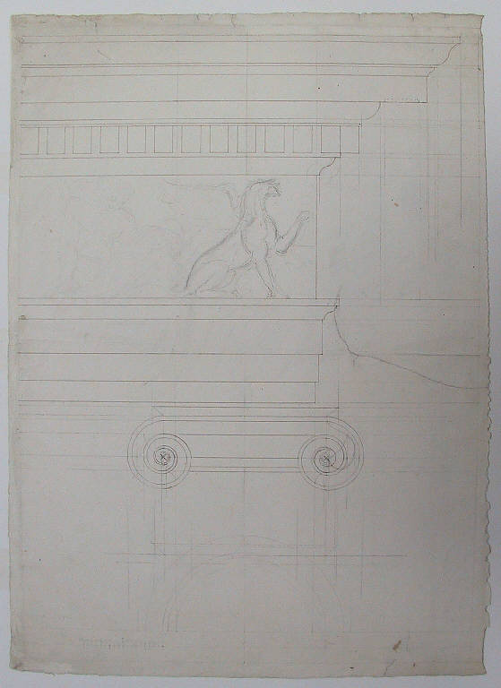 Elementi architettonici (disegno, opera isolata) di Ligari Angelo (secondo quarto sec. XIX)