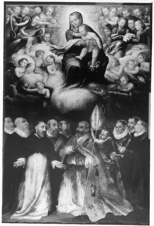 Madonna con Bambino e santi (dipinto) di Gatti Aurelio (inizio sec. XVII)