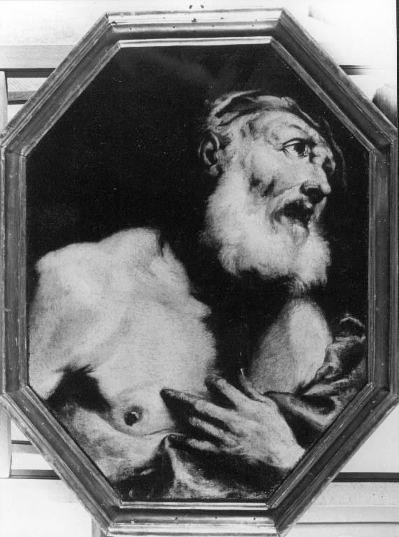 San Girolamo in meditazione (dipinto) di Langetti Giovanni Battista (terzo quarto sec. XVII)