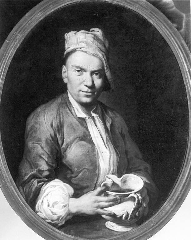 Ritratto di uomo con boccale (dipinto) di Ceruti Giacomo (prima metà sec. XVIII)
